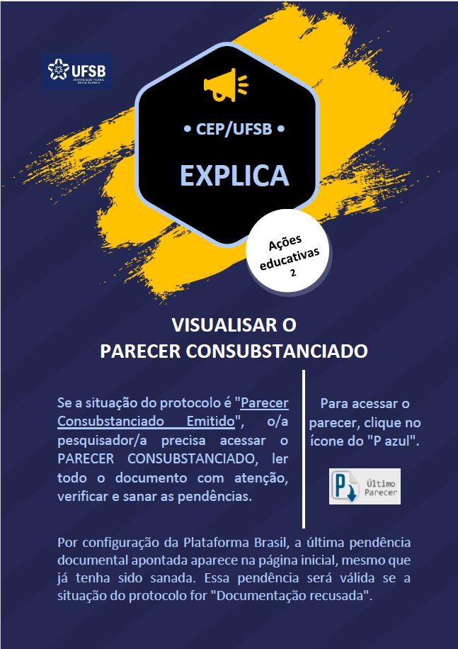 Ações educativas - Visualizar Parecer Consubstanciado