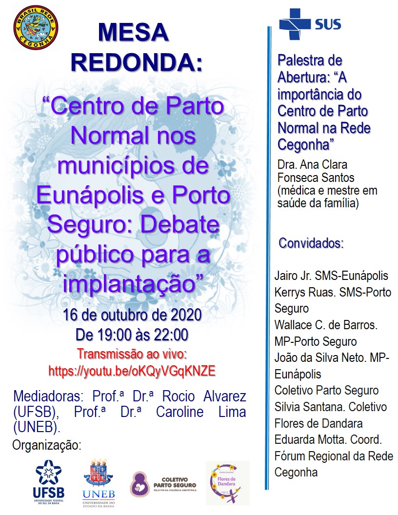 CONVITE MESA REDONDA CENTRO DE PARTO NORMAL